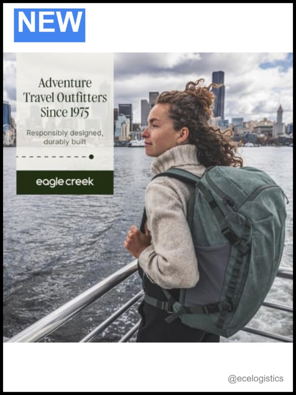 Recycled Ripstop Crossbody Sling Pack with Cushioned Back Panel - Picture 5 of 5